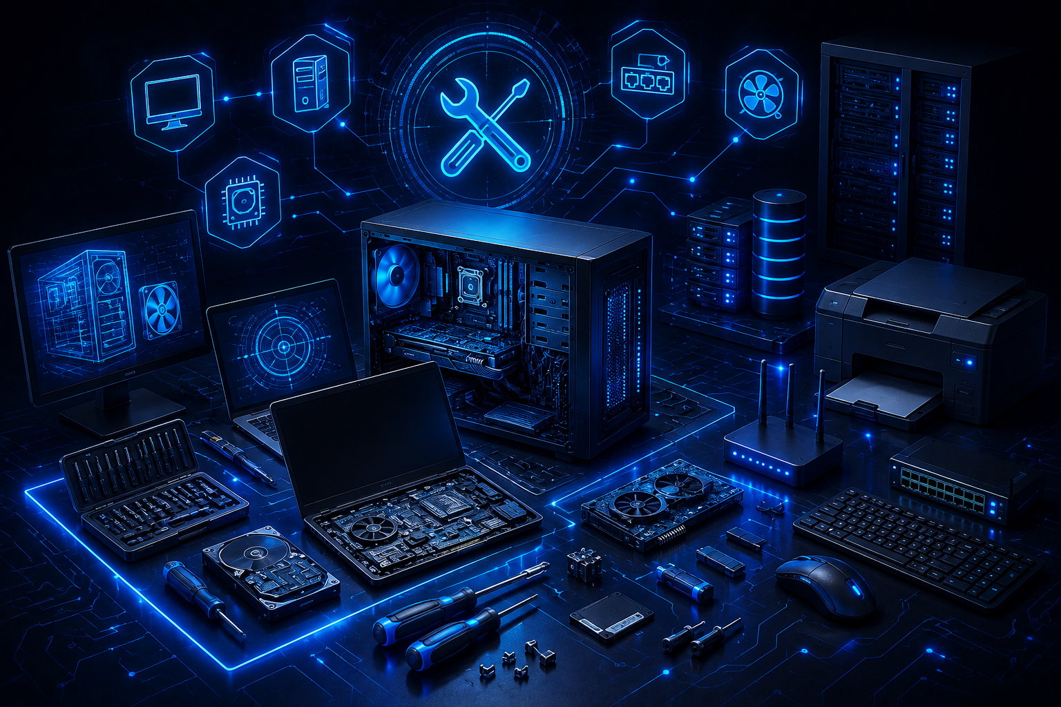 خدمات تعمیرات و پشتیبانی سخت‌افزار